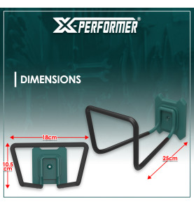 Crochet extra large avec bitée d'arrêt compatible avec le concept rangement X-Performer