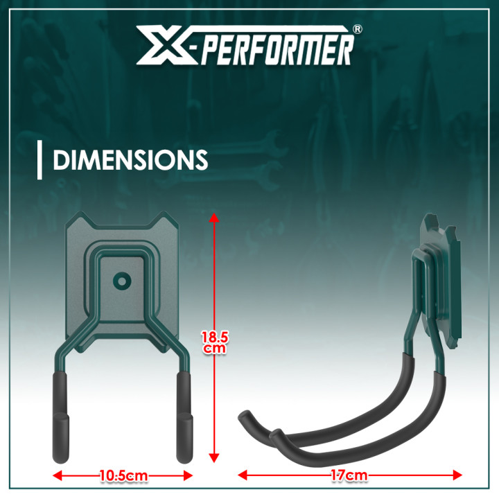 Double crochet courbé compatible avec le concept rangement X-Performer