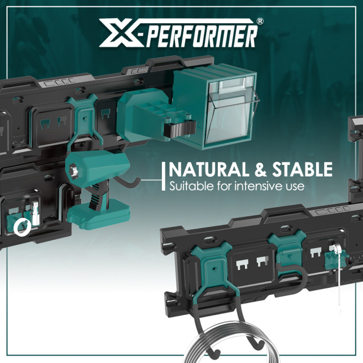 Double crochet courbé compatible avec le concept rangement X-Performer