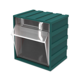 Boîte de rangement avec fenêtre pivotante compatible avec le concept rangement X-Performer