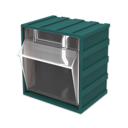 Boîte de rangement avec fenêtre pivotante compatible avec le concept rangement X-Performer