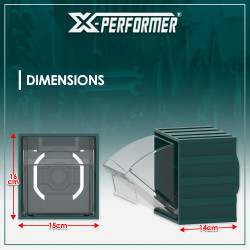Boîte de rangement avec fenêtre pivotante compatible avec le concept rangement X-Performer