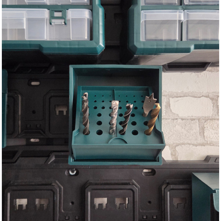 Boîte de rangement pour embouts et mèches compatible avec le concept rangement X-performer
