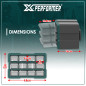 Organiseur 12 compartiments compatible avec le concept rangement X-Performer