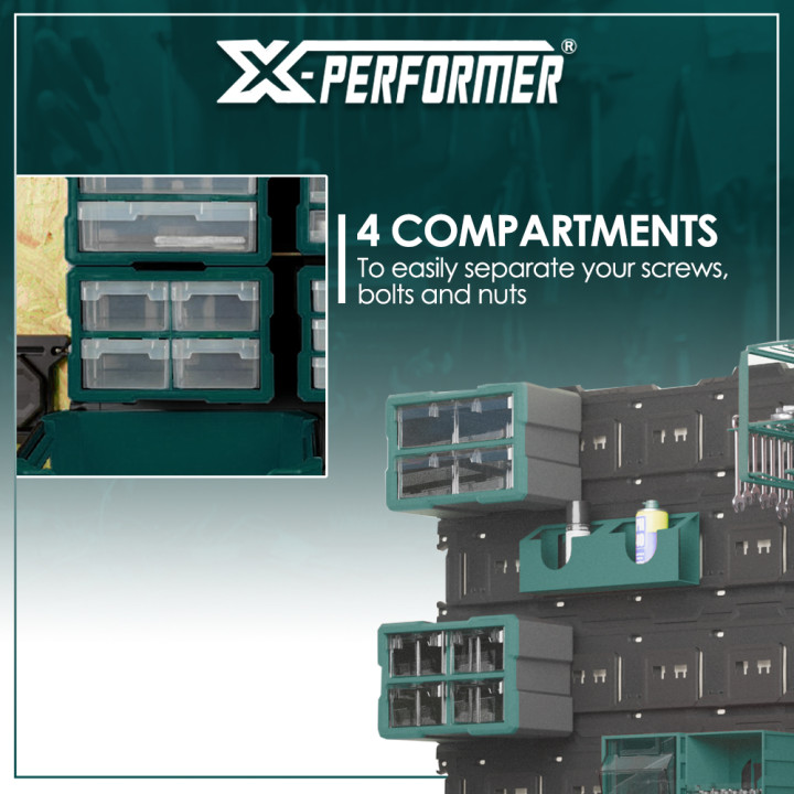 Organiseur 4 tiroirs compatible avec le concept rangement - X-Performer