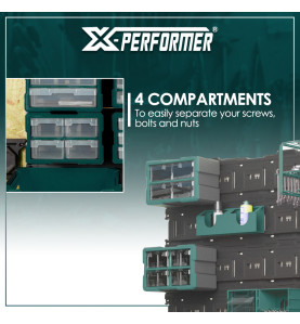 Organiseur 4 tiroirs compatible avec le concept rangement - X-Performer