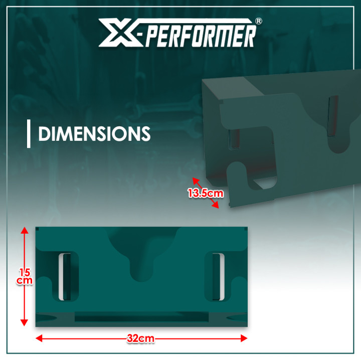 Support pour meuleuse compatible avec le concept rangement X-Performer