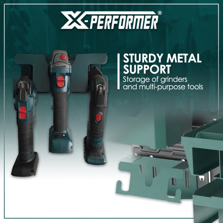 Support pour meuleuse compatible avec le concept rangement X-Performer