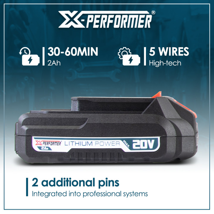 Batterie lithium 20V - 2Ah concept X-Performer