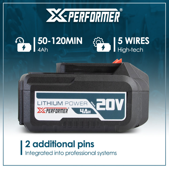 Batterie lithium 20V - 4Ah concept X-Performer