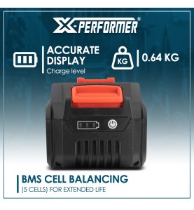 Batterie lithium 20V - 4Ah concept X-Performer