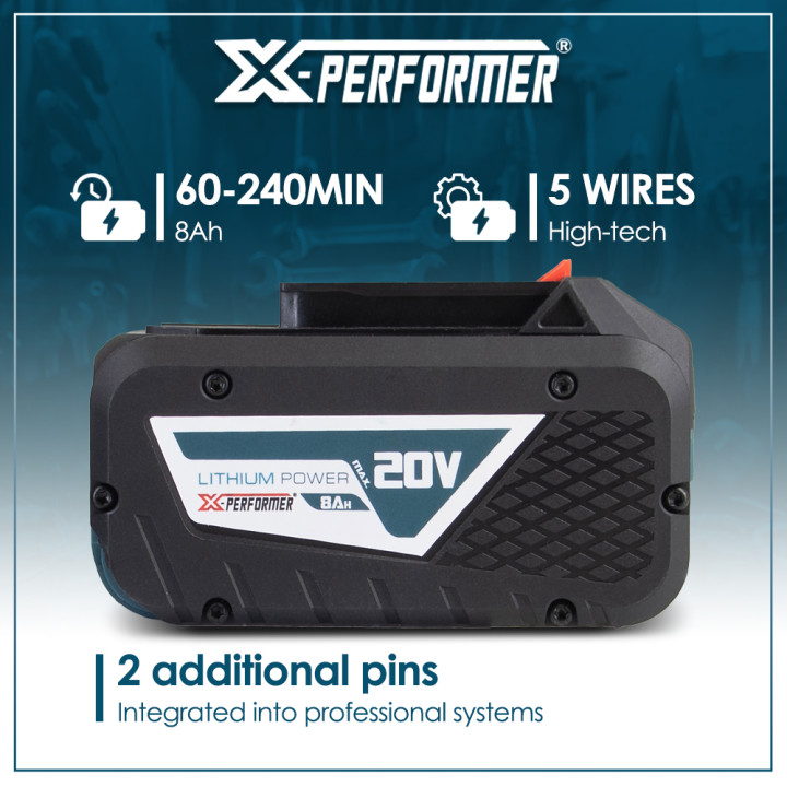 Batterie lithium 20V - 8Ah concept X-Performer
