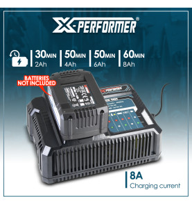 Chargeur super rapide ventilé avec port USB pour batterie concept X-Performer