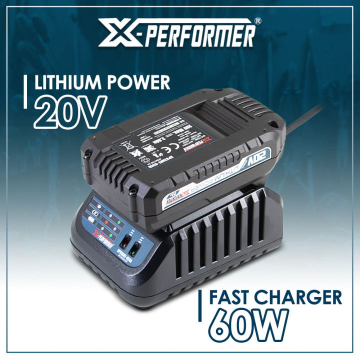 Kit de démarrage composé d'une batterie 2A et d'un chargeur simple pour concept X-Performer.