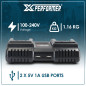 Chargeur double super rapide ventilé avec ports USB pour batterie concept X-Performer
