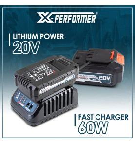 Kit de démarrage composé d'une batterie 2A, une 4A et d'un chargeur simple pour concept X-Performer.