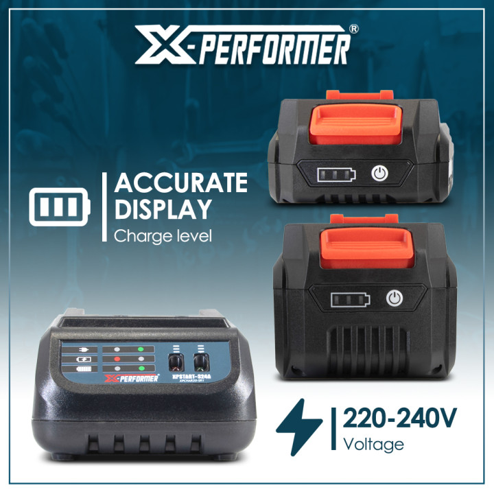Kit de démarrage composé d'une batterie 2A, une 4A et d'un chargeur simple pour concept X-Performer.