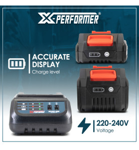 Kit de démarrage composé d'une batterie 2A, une 4A et d'un chargeur simple pour concept X-Performer.