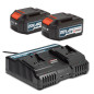 Kit de démarrage composé de 2 batteries 4A et un chargeur double pour concept X-Performer.
