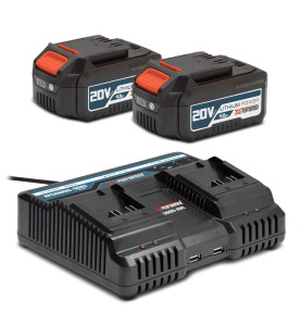 Kit de démarrage composé de 2 batteries 4A et un chargeur double pour concept X-Performer.