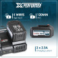 Kit de démarrage composé de 2 batteries 4A et un chargeur double pour concept X-Performer.