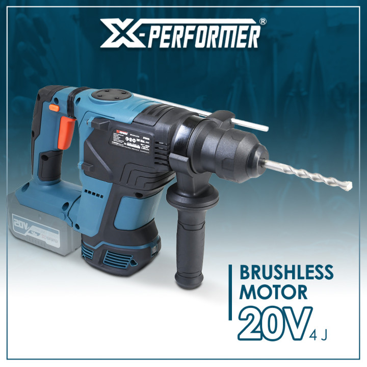 Marteau perforateur sans fil 20V - 4 joules avec moteur brushless livré sans batterie ni chargeur