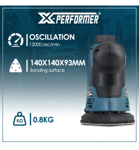 Ponceuse triangulaire 20V max livrée sans batterie ni chargeur