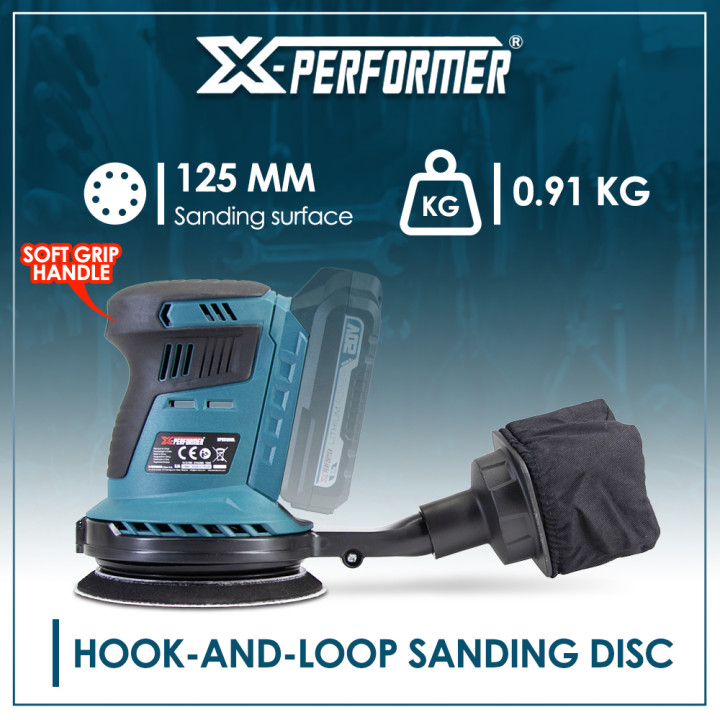 Ponceuse excentrique 20V max - 125mm avec moteur brushless livrée sans batterie ni chargeur