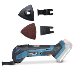 Outil multifonctions sans fil 20V + accessoires - Livré sans batterie ni chargeur