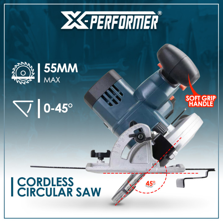 Scie circulaire sans fil 20V - 165mm livrée sans batterie ni chargeur