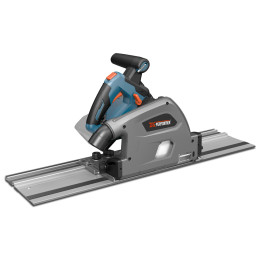 Scie circulaire plongeante sans fil 40V (2x20V) - 125mm avec 2 rails de 70cm - livrée sans batteries ni chargeur