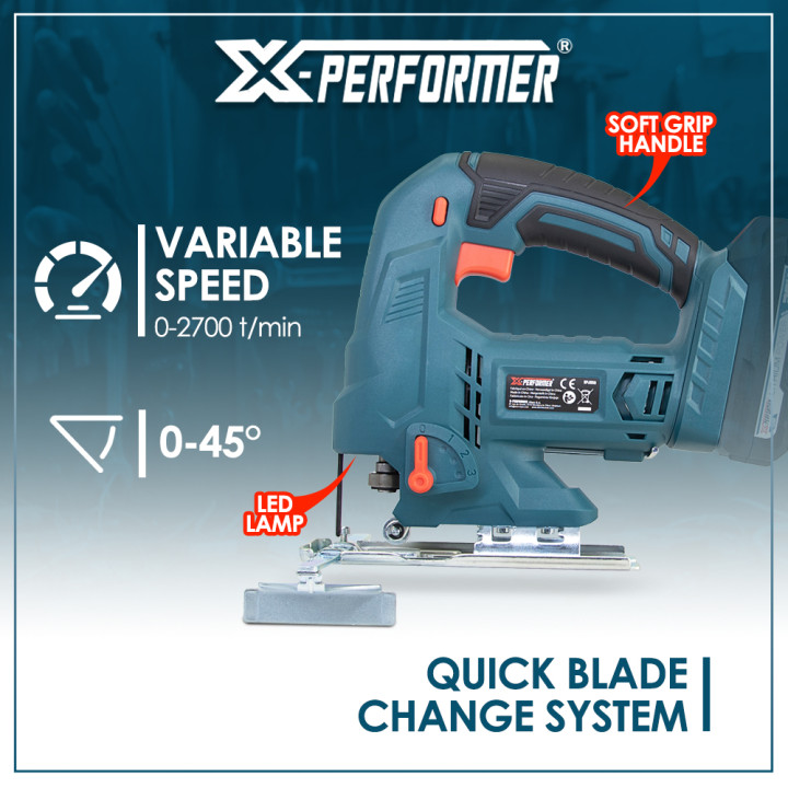 Scie sauteuse pendulaire 20V livrée sans batterie ni chargeur