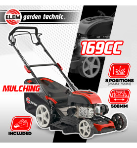 Tondeuse thermique tractée 169 CC - 508mm avec éjection latérale et mulching