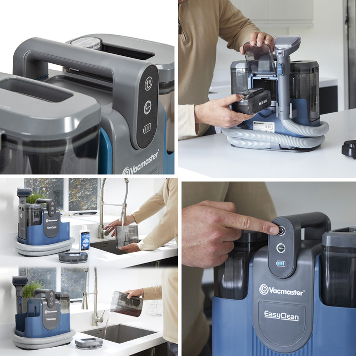Aspirateur - nettoyeur de tapis et tissus rechargeable 24V - 15 Kpa