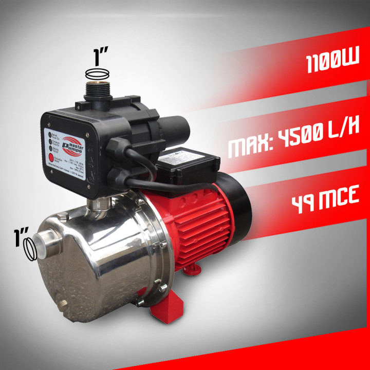 Groupe hydrophore auto amorçant 1100W avec système électronique