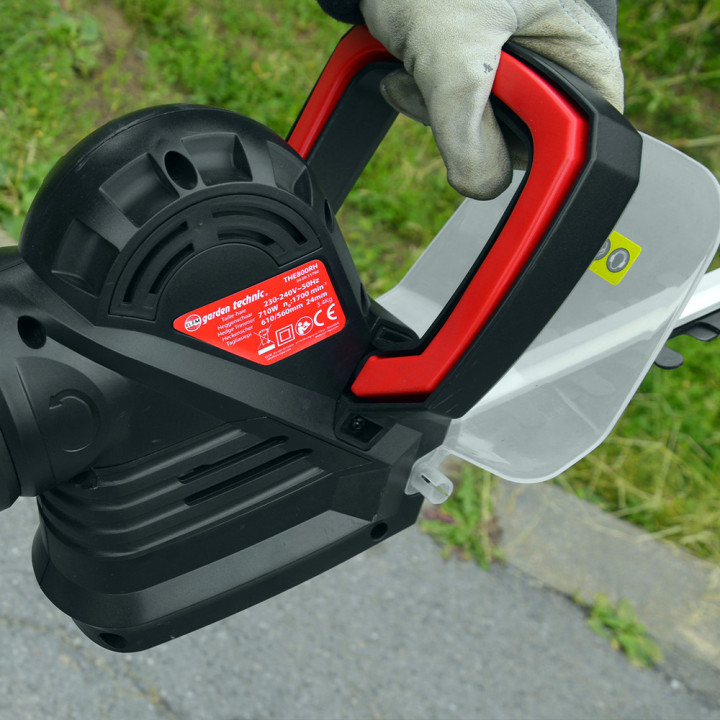 Taille haies électrique 710W - Lame 61cm - Poignée arrière rotative - Elem Garden