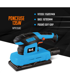 Ponceuse 135W 187x90mm - Work Men