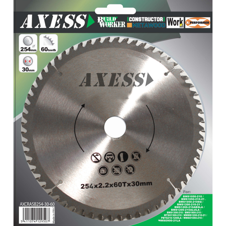 Lame pour scie à onglets 254mm  - Axess