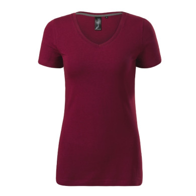 Tee-shirt femme Action V-neck 701 - garnet