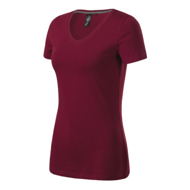 Tee-shirt femme Action V-neck 701 - garnet