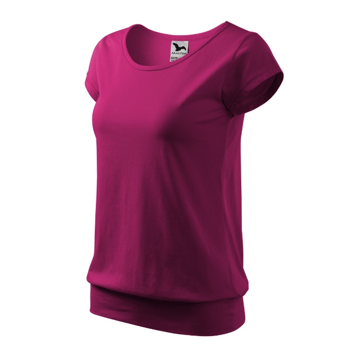 Tee-shirt femme City 120 - fuchsia red