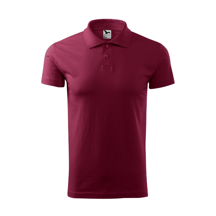 Polo homme Single J. 202 - garnet