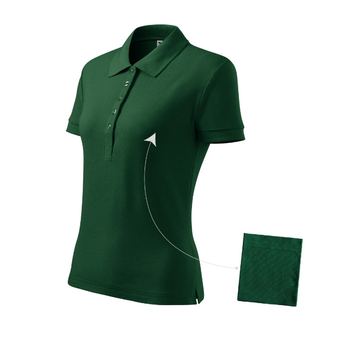 Polo femme Cotton 213 - dark green