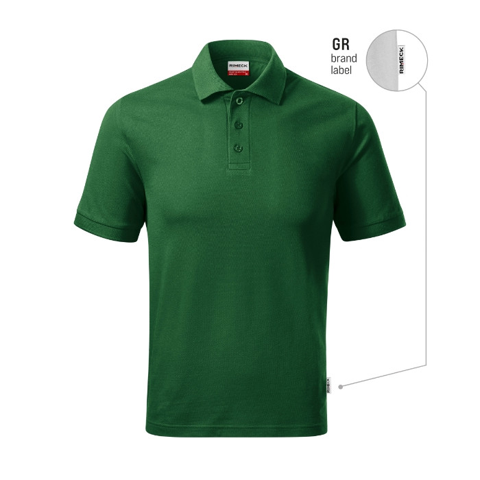 Polo homme Resist Heavy Polo R20 - vert bouteille 06 (brand label)
