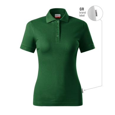Polo femme Resist Heavy Polo R21 - vert bouteille 06 (brand label)