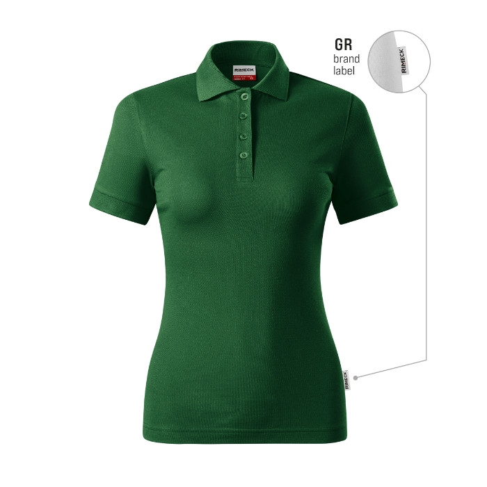 Polo femme Resist Heavy Polo R21 - vert bouteille 06 (brand label)