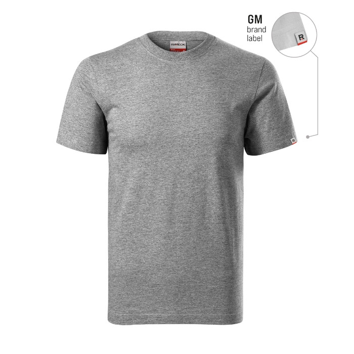 Tee-shirt unisex Recall R07 - gris chiné foncé 12 (brand label)