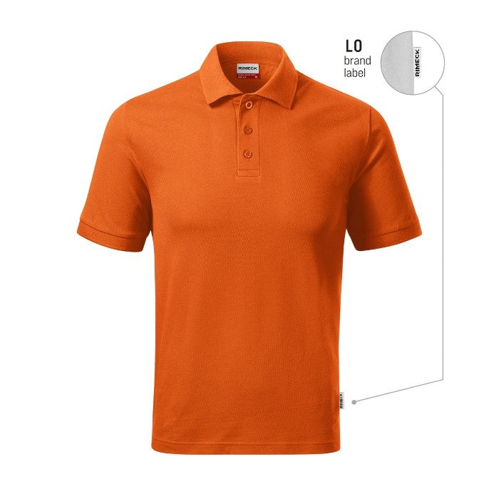 Polo homme Resist Heavy Polo R20 - orange 11 (brand label)