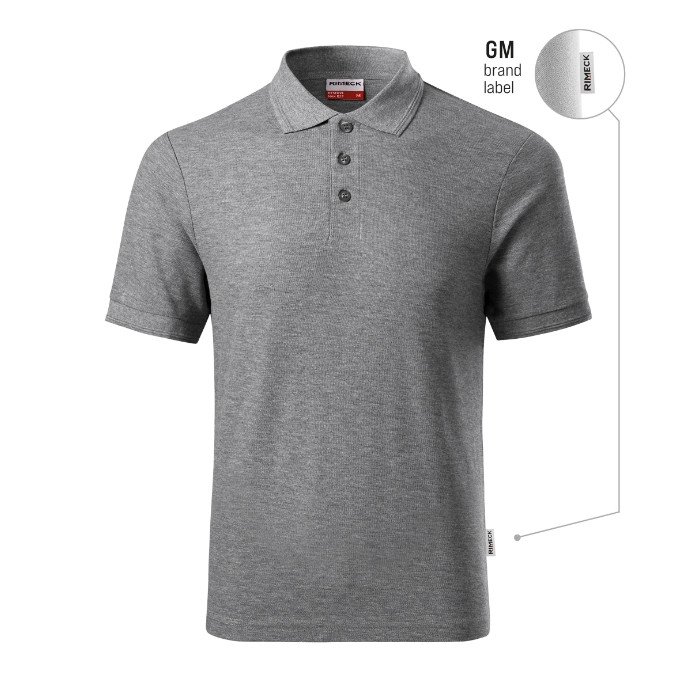 Polo homme Reserve R22 - gris chiné foncé 12 (brand label)
