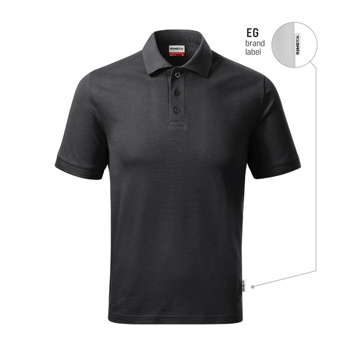 Polo homme Resist Heavy Polo R20 - ebony gray 94 (brand label)